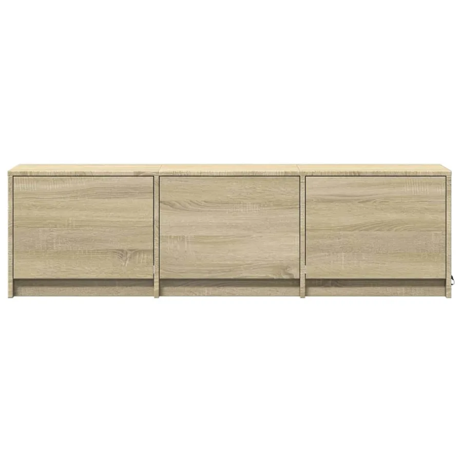 Meuble TV avec LED Sonoma 140 x 34 x 40 cm Bois d'ingénierie - 5