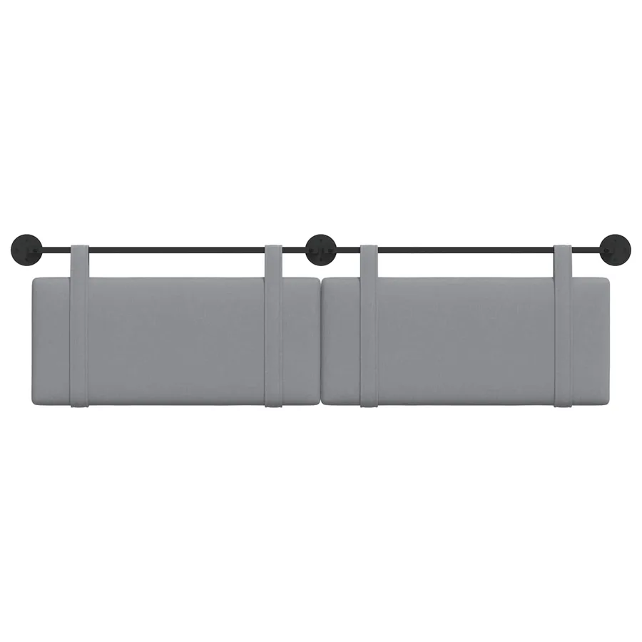 Tête de lit suspendue Gris clair Tissu - 5