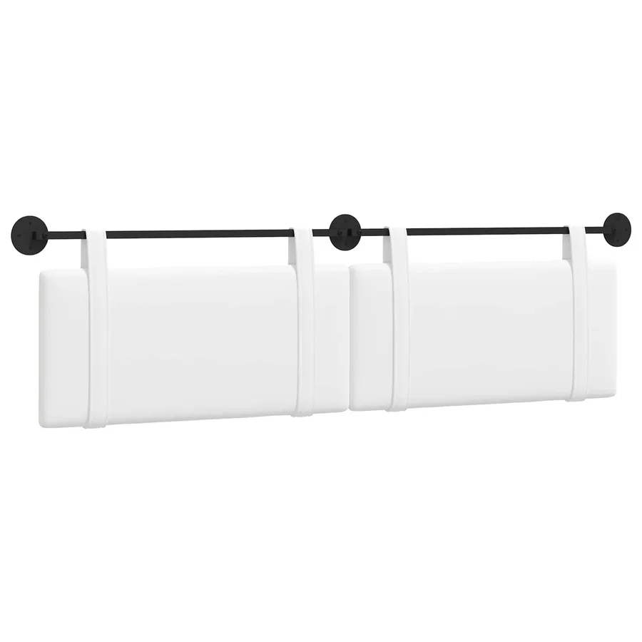 Tête de lit suspendue Blanc Tissu - 2