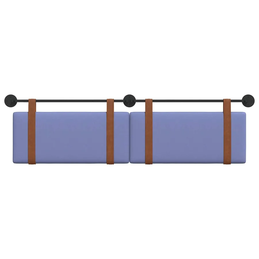 Tête de lit suspendue Uni Bleu denim 190 x 55 x 5 cm PU antique - 5