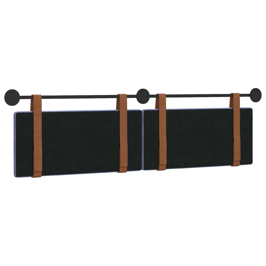 Tête de lit suspendue Uni Bleu denim 190 x 55 x 5 cm PU antique - 7