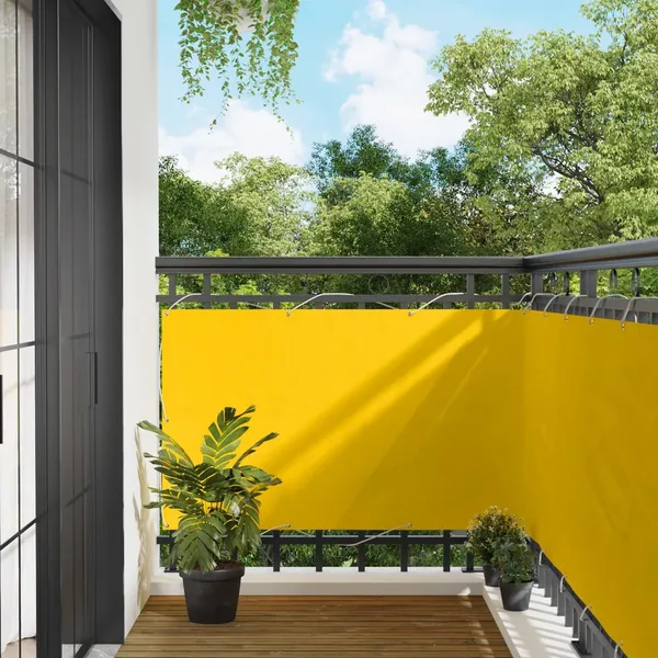 Écran de balcon Jaune 100 x 700 cm Tissu Oxford