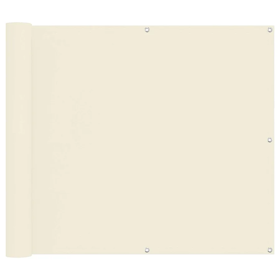 Écran de balcon Crème 100 x 600 cm Tissu Oxford - 2