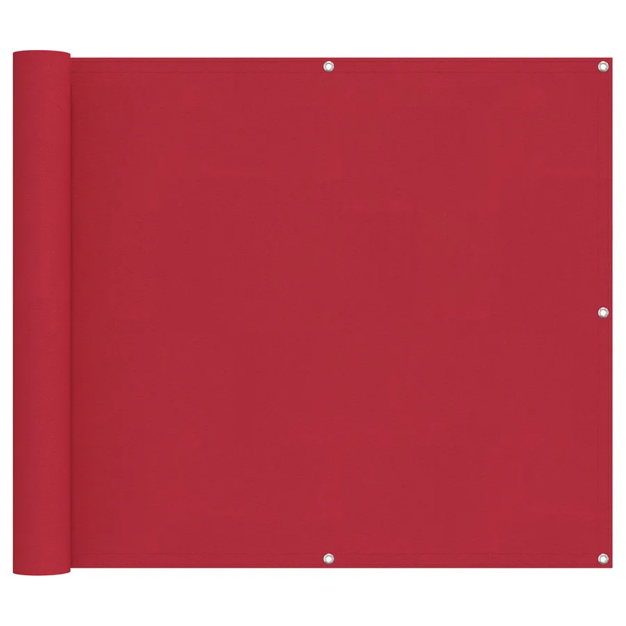 Écran de balcon Rouge 100 x 400 cm Tissu Oxford - 2