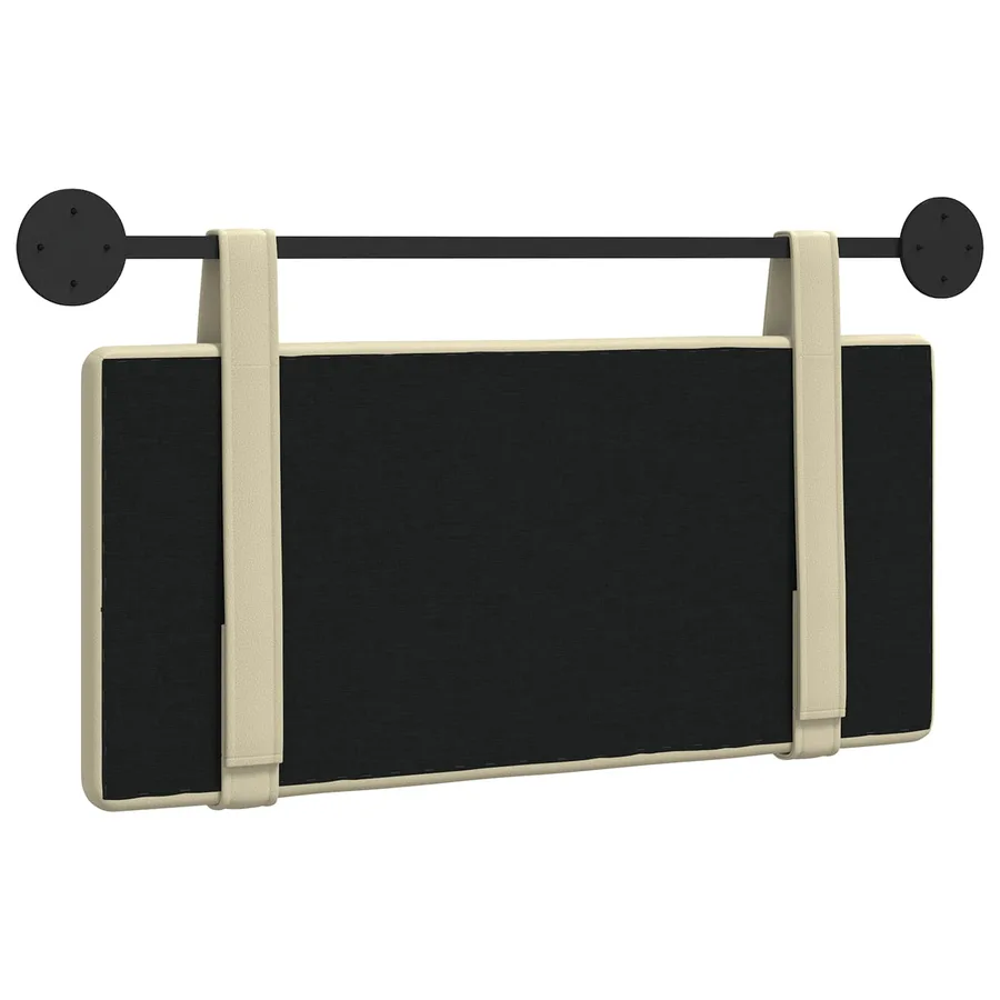 Tête de lit suspendue Crème Simili cuir - 7