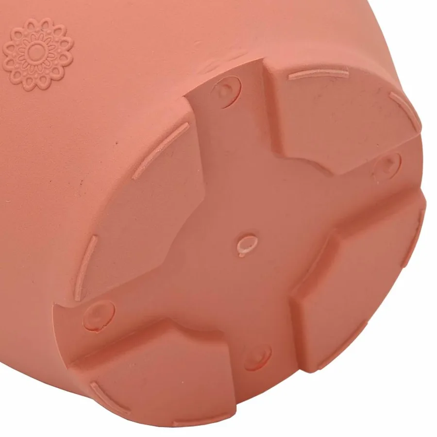 Pot à fleurs rond 24 pcs Rouge brique Ø 30 x 25 cm Plastique - 8