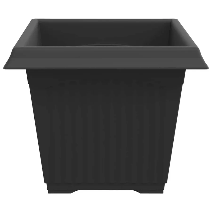 Pot de Fleurs Carré 6 pcs Noir 28,5 x 28,5 x 22 cm Plastique - 6