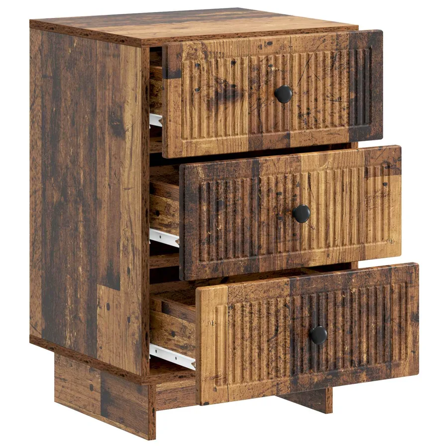 Cabinet de chevet avec tiroir Bois ancien 43 x 41 x 66,5 cm - 4