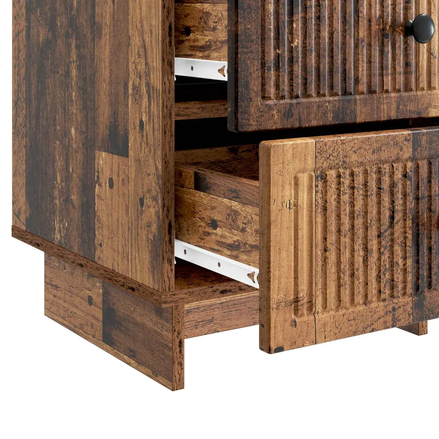 Cabinet de chevet avec tiroir Bois ancien 43 x 41 x 66,5 cm - 9