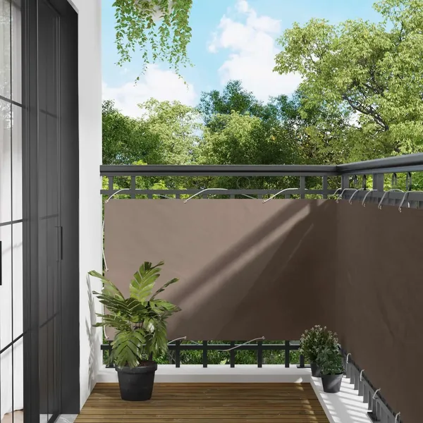 Écran de balcon Taupe 100 x 500 cm Tissu Oxford