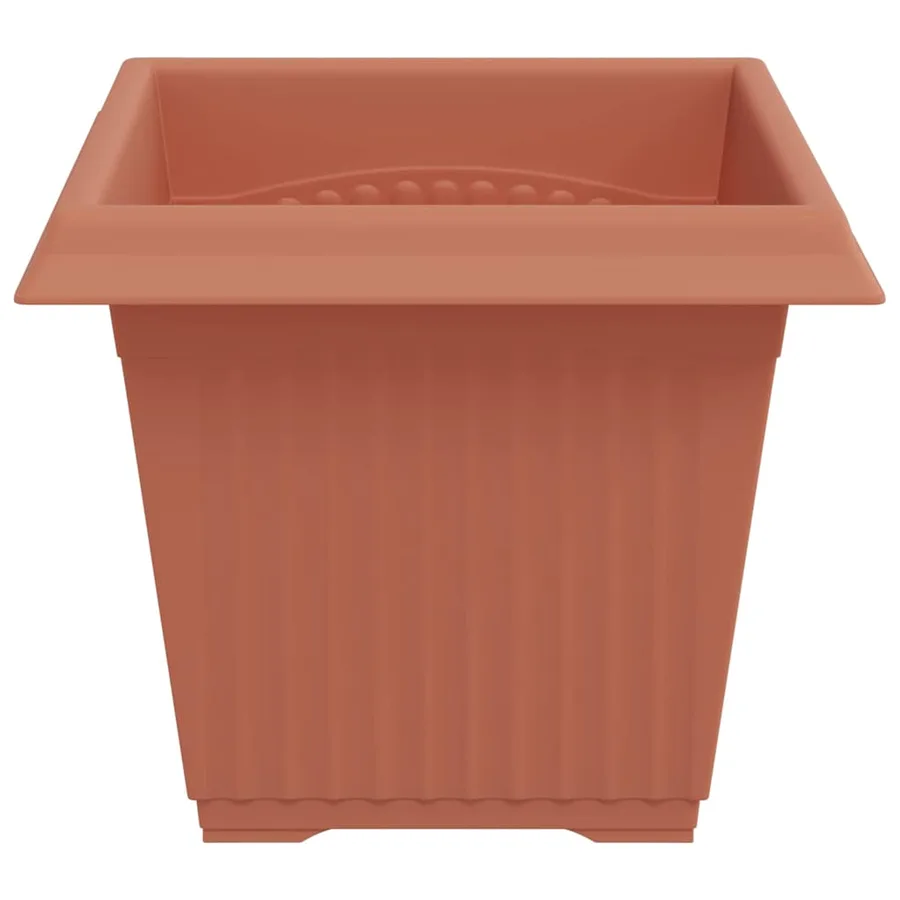 Pot de Fleurs Carré 6 pcs Rouge brique 20 x 20 x 16 cm - 6