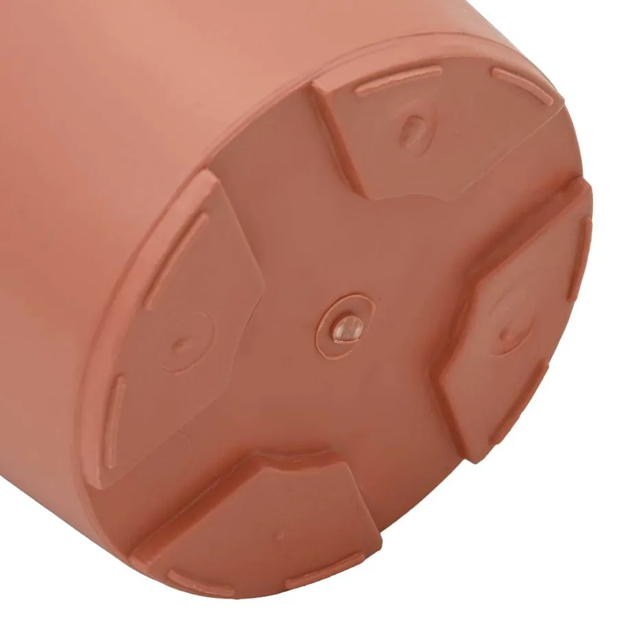 Pot à fleurs rond 6 pcs Rouge brique Ø 19 x 16 cm Plastique - 8
