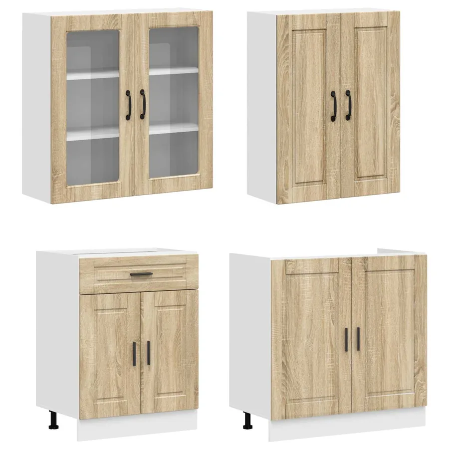 Unité de cuisine PORTO 8 pcs Chêne Sonoma Bois d'ingénierie - 3