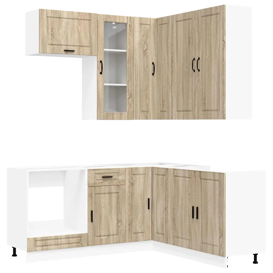 Unité de cuisine PORTO 8 pcs Chêne Sonoma Bois d'ingénierie - 2