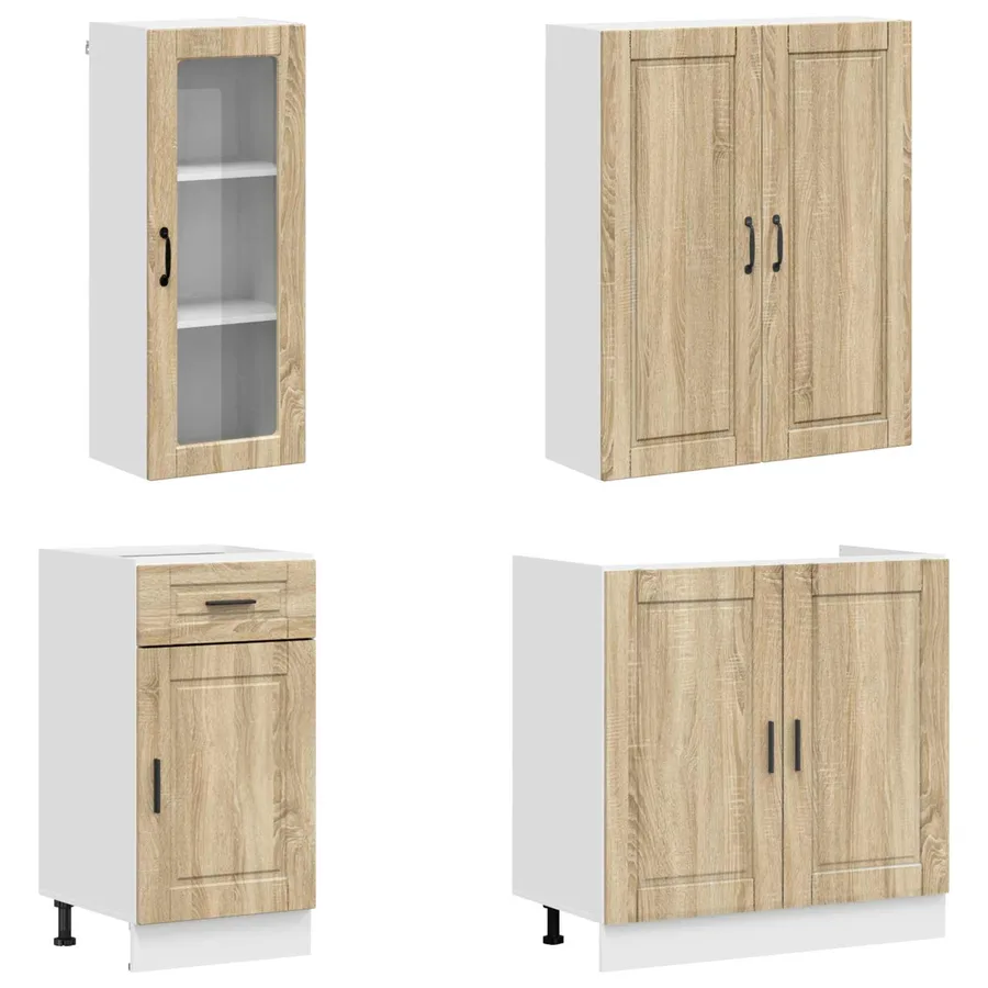 Unité de cuisine PORTO 8 pcs Chêne Sonoma Bois d'ingénierie - 4