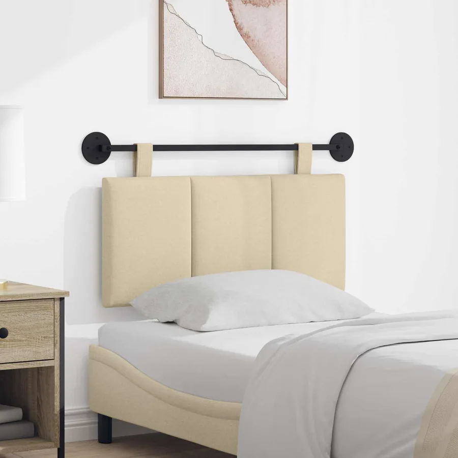 Tête de lit suspendue Crème Tissu