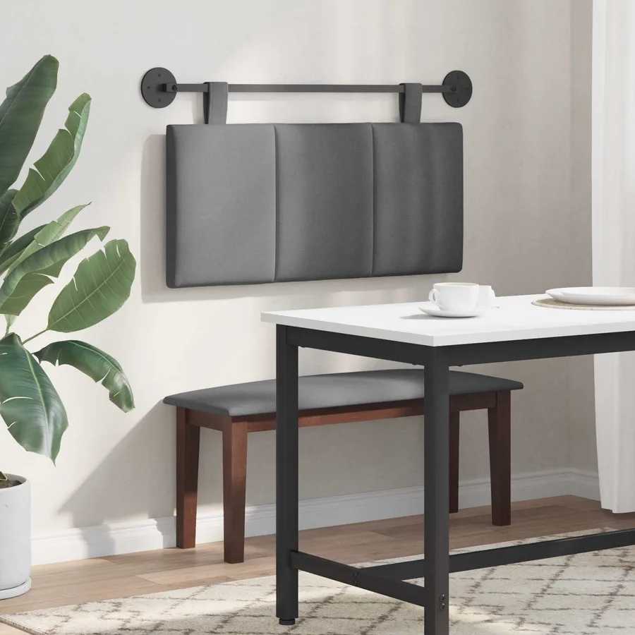 Tête de lit suspendue Gris foncé Tissu - 4