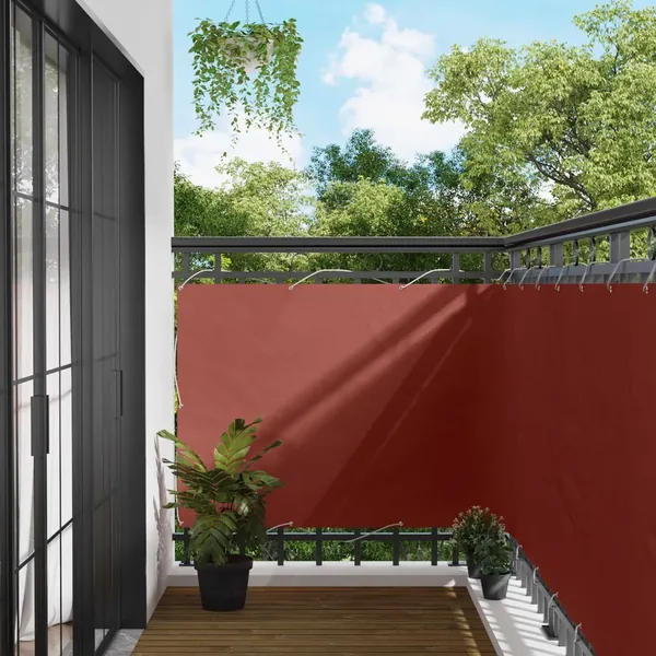 Écran de balcon Terre cuite 110 x 700 cm Tissu Oxford