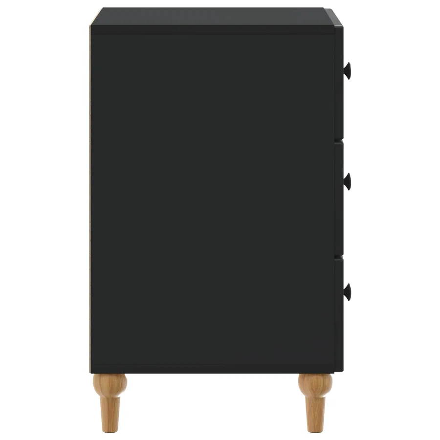 Cabinet de chevet Noir 43 x 41 x 66,5 cm Bois d'ingénierie - 6