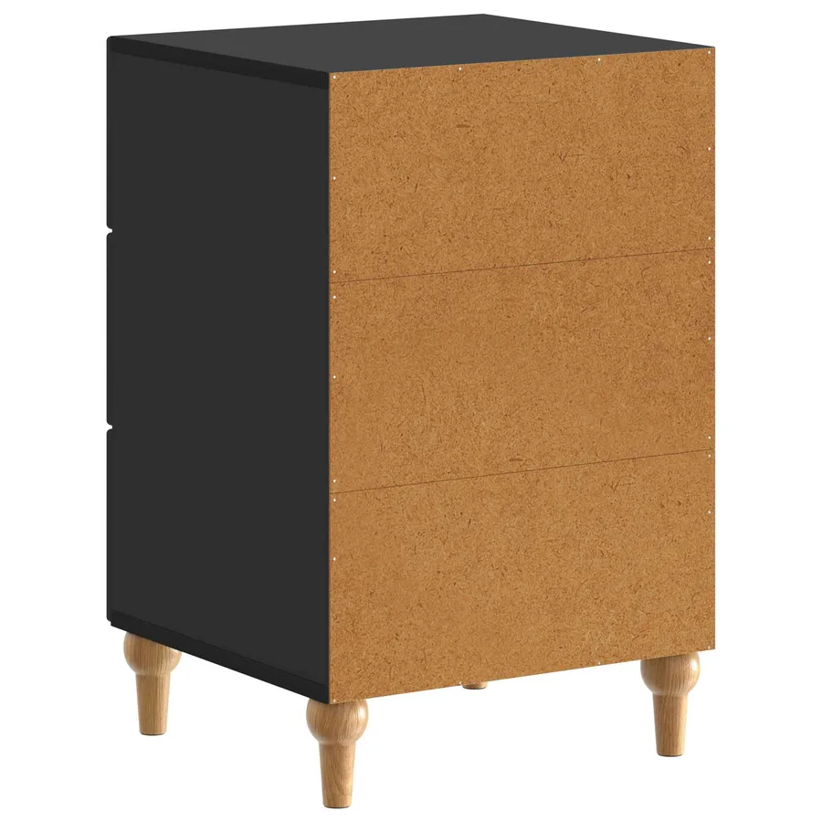 Cabinet de chevet Noir 43 x 41 x 66,5 cm Bois d'ingénierie - 7