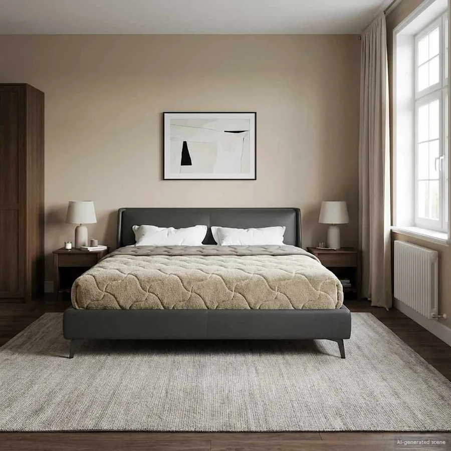 Duvet complet toute l'année Matelassé Gris clair 220 x 260 cm - 4