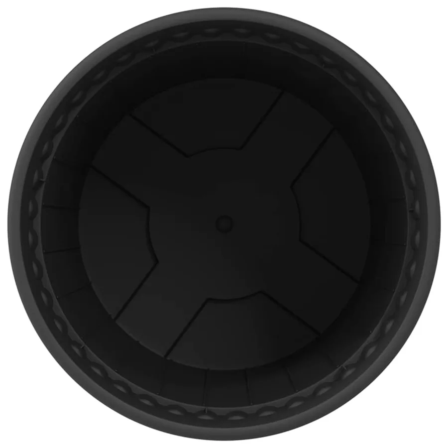 Pot à fleurs rond 6 pcs Noir Ø 19 x 16 cm Plastique - 6