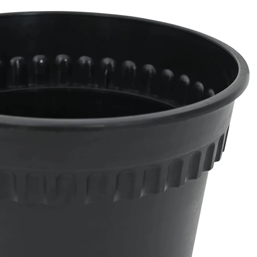 Pot à fleurs rond 6 pcs Noir Ø 19 x 16 cm Plastique - 7