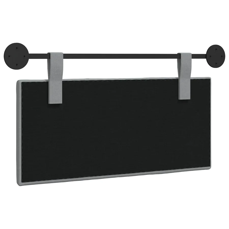 Tête de lit suspendue Gris clair Tissu - 7