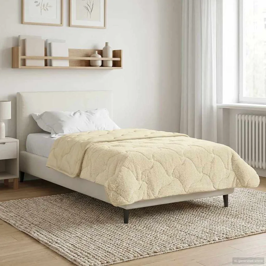 Duvet d'été simple Matelassé Crème 155 x 220 cm