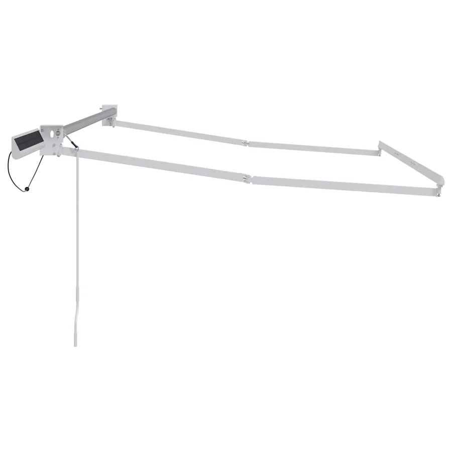 Cadre de store rétractable électrique Blanc 3 x 2 m Acier - 4