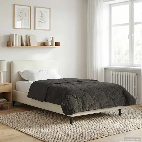 Duvet d'été simple Matelassé Anthracite 135 x 200 cm