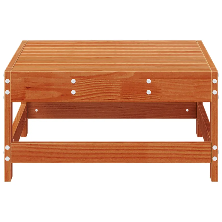 Repose-pieds de jardin Pin massif Brun Ciré 62 x 62 x 32 cm - 3