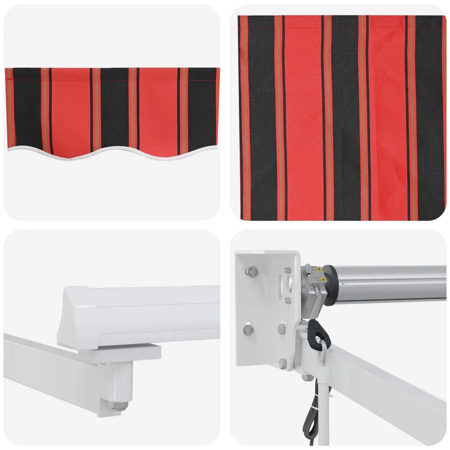 Auvent rétractable électrique Orange, Marron, Blanc 3 x 2,5 m - 7