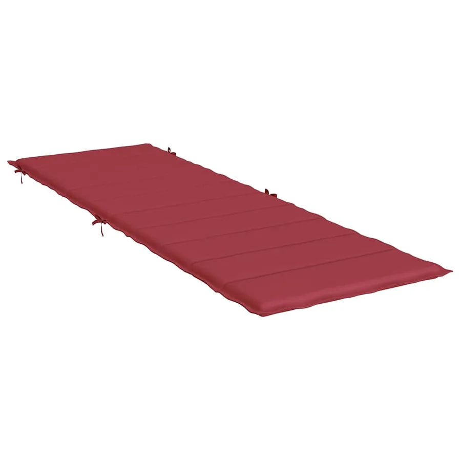 Coussin de chaise longue rouge bordeaux 186x58x4cm tissu oxford - 4