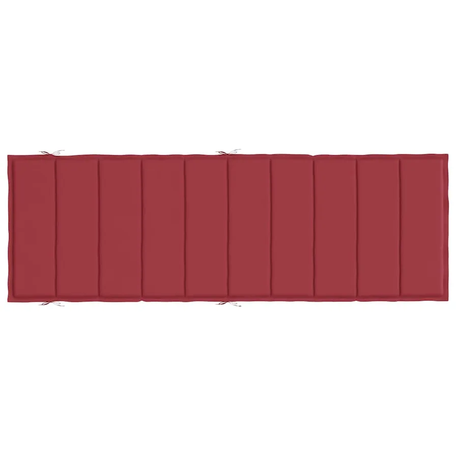 Coussin de chaise longue rouge bordeaux 186x58x4cm tissu oxford - 5