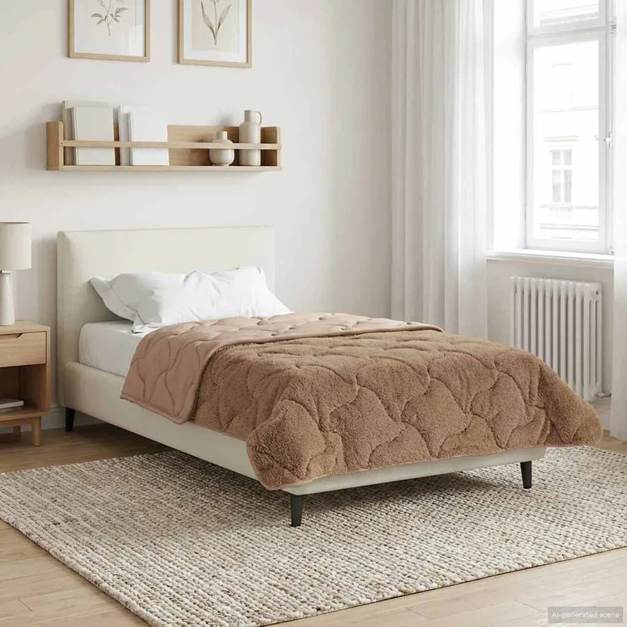 Duvet d'été simple Matelassé Taupe 140 x 220 cm - 4