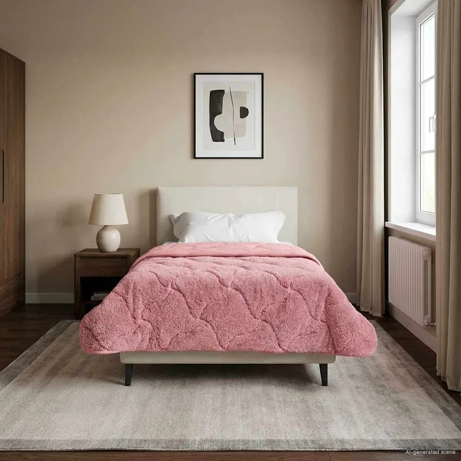 Duvet complet toute l'année Matelassé Rose 155 x 220 cm