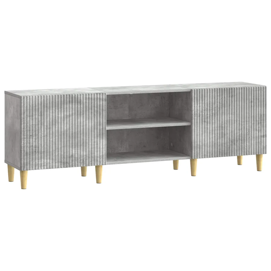 Meuble TV Gris béton 150 x 31 x 50 cm Bois d'ingénierie - 2
