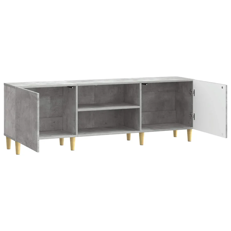 Meuble TV Gris béton 150 x 31 x 50 cm Bois d'ingénierie - 5