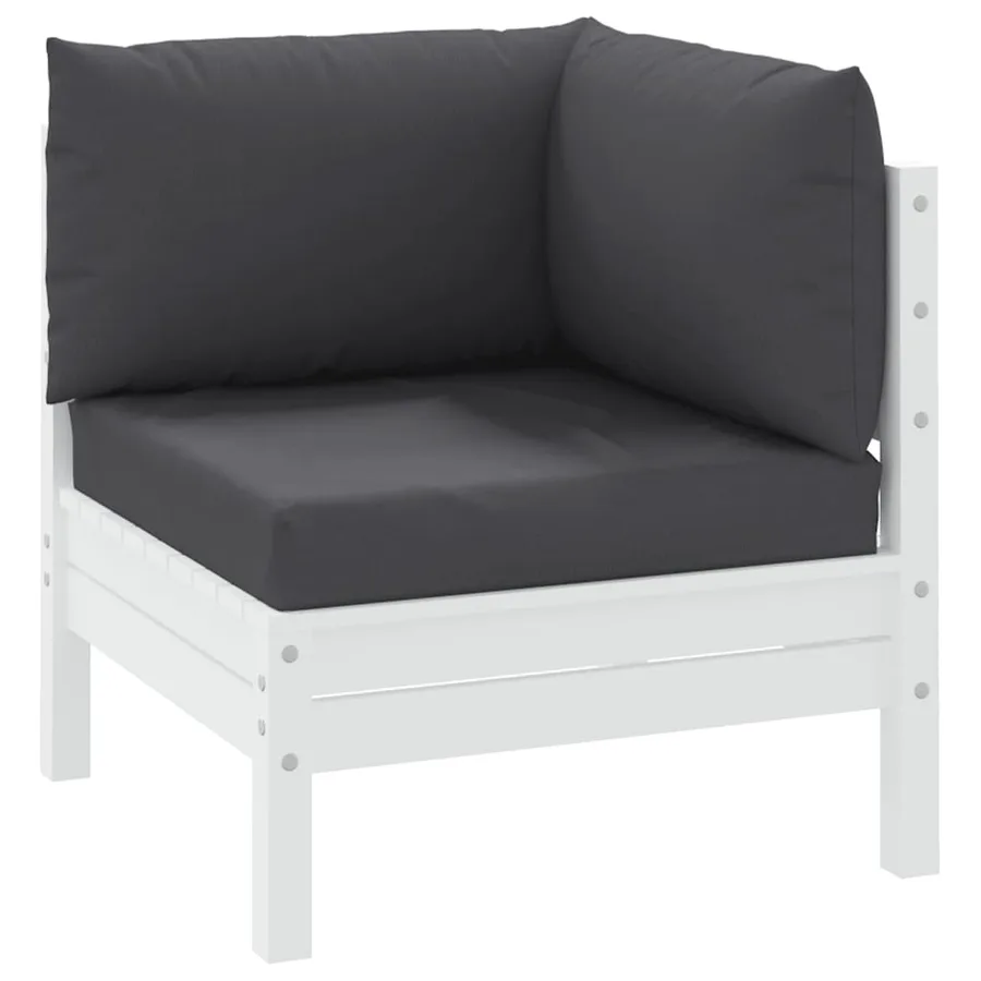 Coussins de palette lot de 3 anthracite tissu oxford - 3