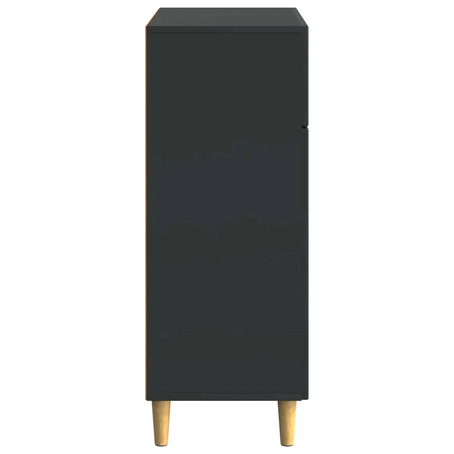 Buffet avec tiroir Noir 66 x 34,5 x 90 cm Bois d'ingénierie - 7