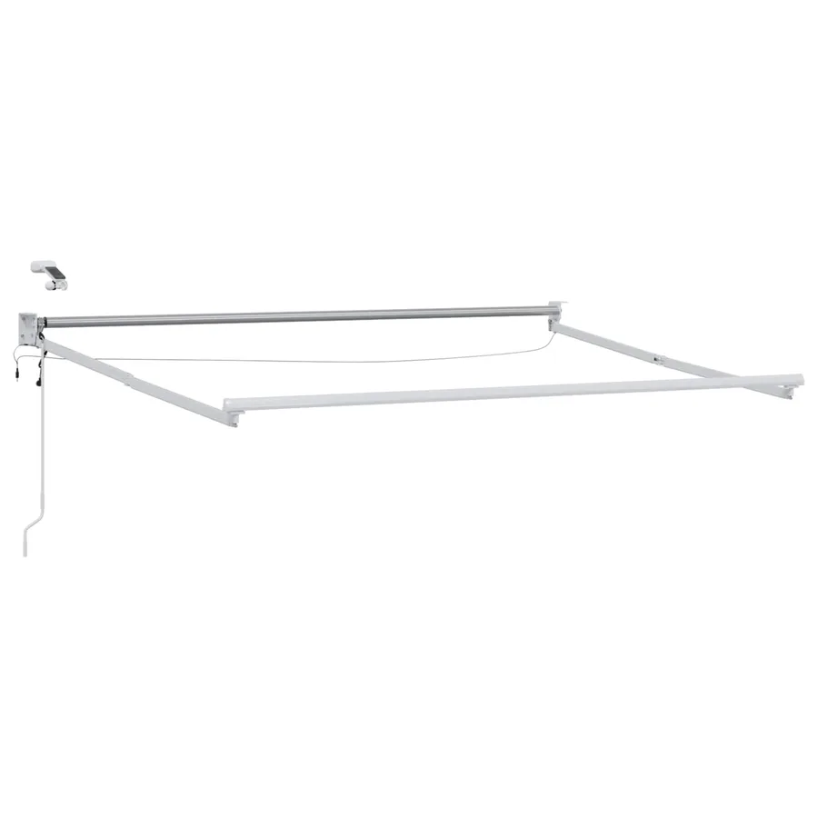 Cadre de store rétractable électrique Blanc 3,5 x 2,5 m - 2