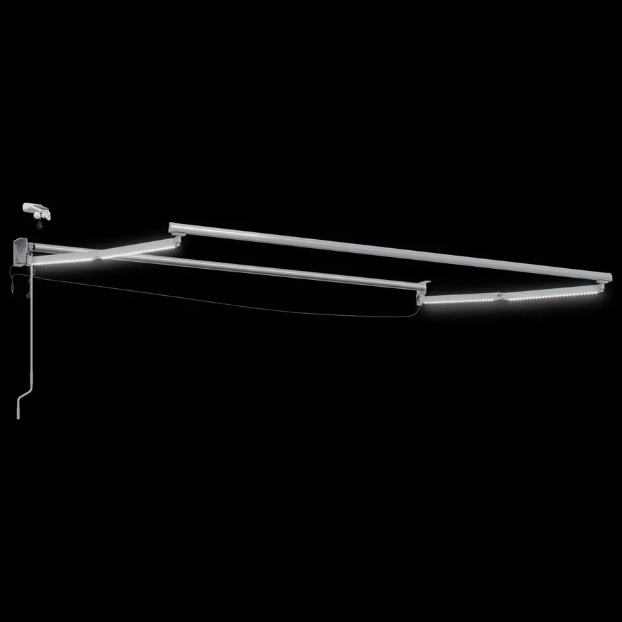 Cadre de store rétractable électrique Blanc 3,5 x 2,5 m - 4
