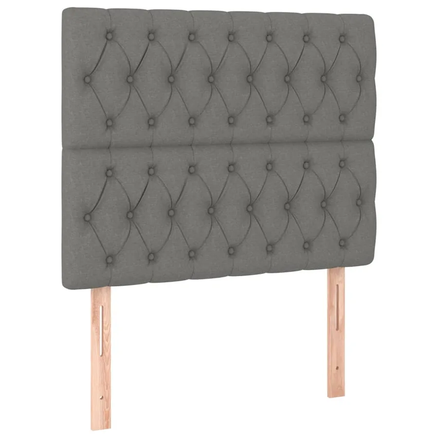 Sommier à lattes de lit avec matelas Gris foncé 120x200cm Tissu - 5