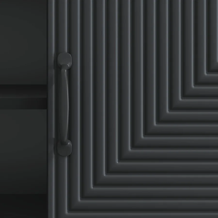 Meuble TV Noir 102 x 34,5 x 50 cm Bois d'ingénierie - 10