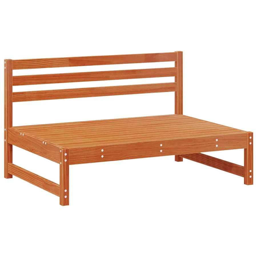 Sofa de jardin milieu Pin massif Brun Ciré 120 x 84 x 70 cm - 2