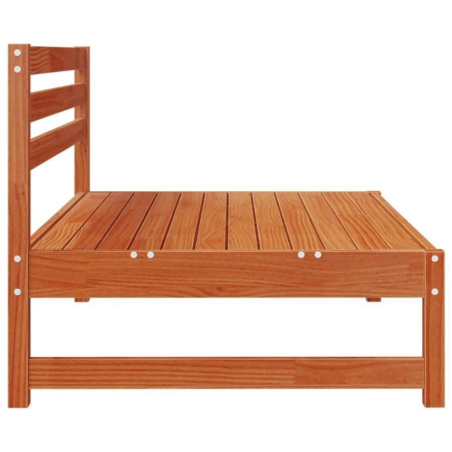 Sofa de jardin milieu Pin massif Brun Ciré 120 x 84 x 70 cm - 4