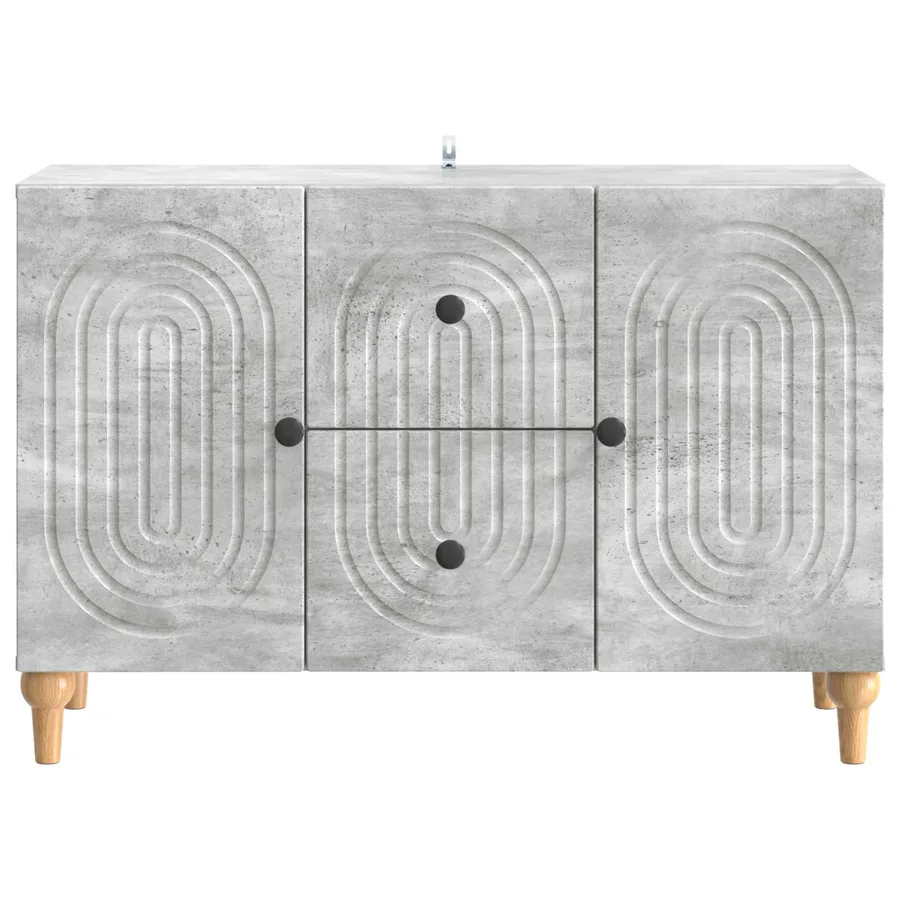 Meuble TV Gris béton 89 x 34,5 x 60 cm Bois d'ingénierie - 6