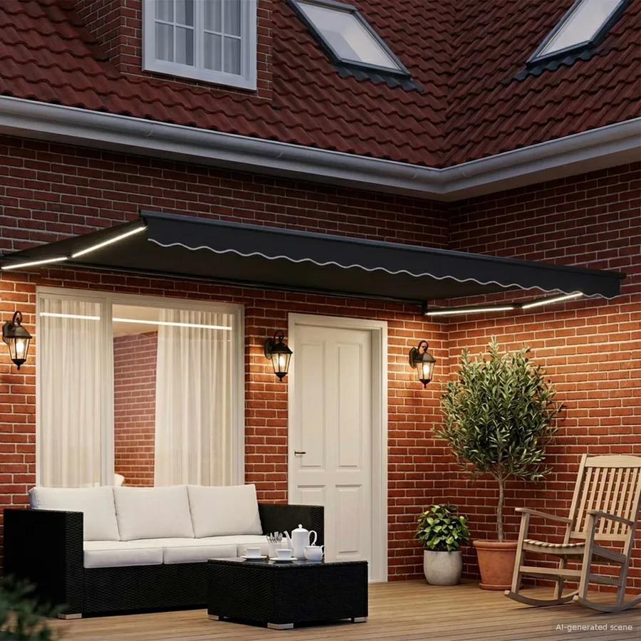 Auvent rétractable électrique Anthracite 4,5 × 3 m - 3