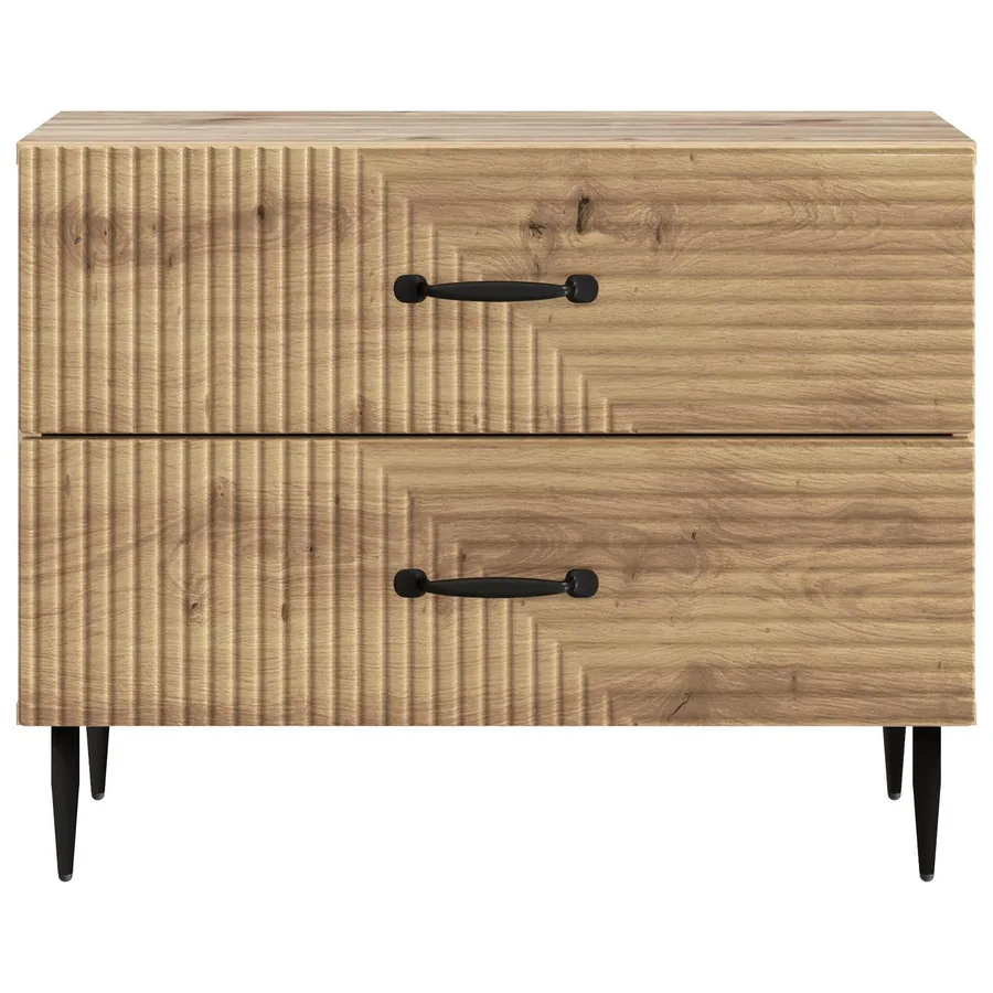 Cabinet de chevet Chêne artisanal 62 x 34,5 x 47,5 cm - 5